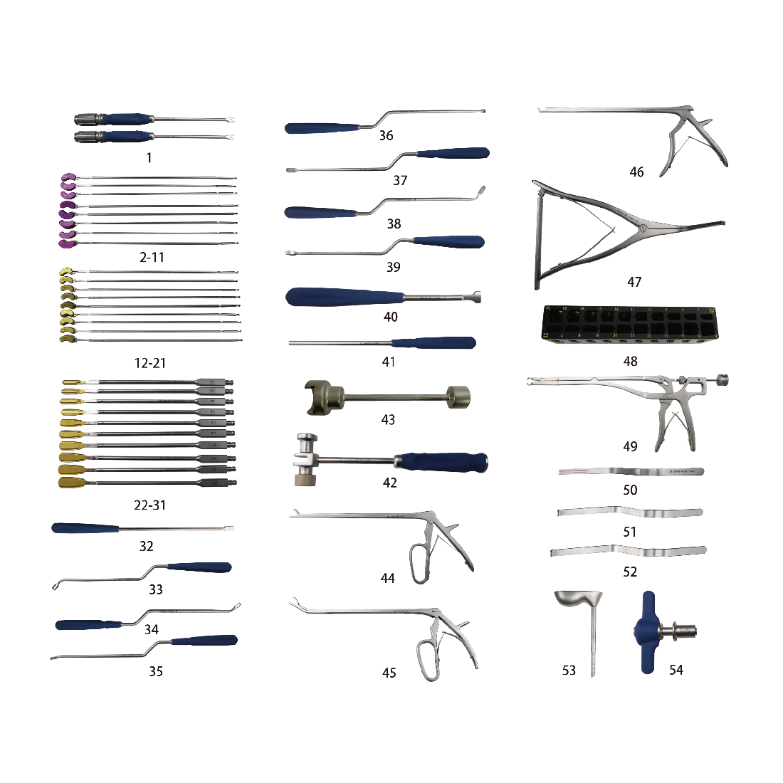 Zestaw instrumentów do wewnętrznego systemu mocowania kręgosłupa