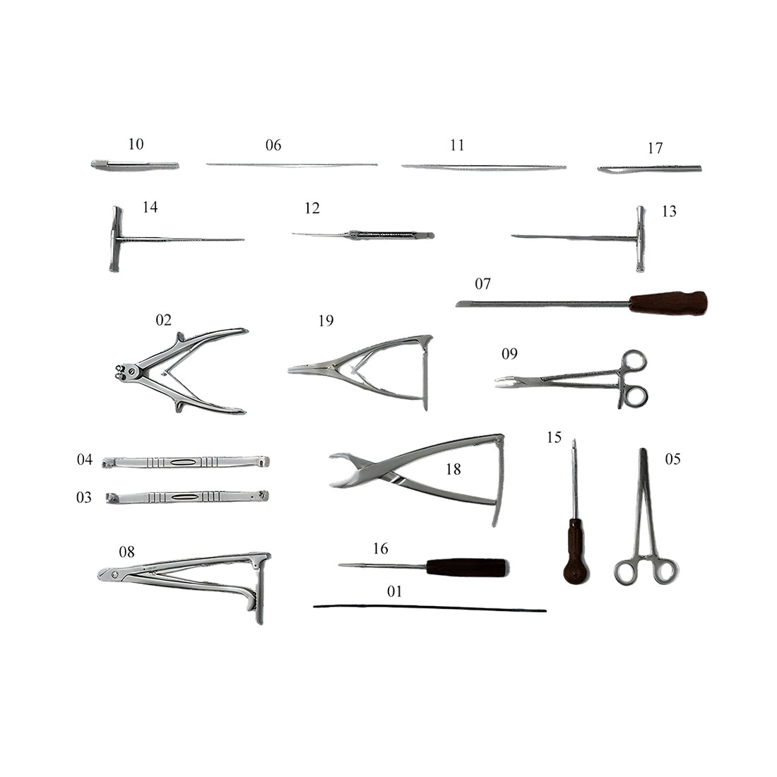 Zestaw instrumentów implantów urazowych